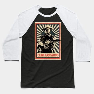 Vintage Poster Clint Eastwood Baseball T-Shirt